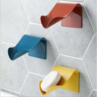 Self Adhesive Soap Dish Saver Holder Countertop Soap Drainer V-shape Soap Sponge Storage Holder