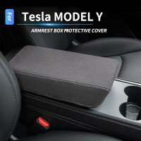 Leather Car Armrest Pad Center Console Armrest Box Storage Cover PU Protection Cushion For Tesla Model 3 Model Y Accessories