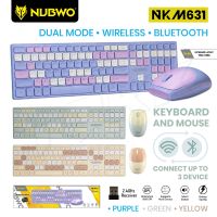 NUBWO NKM-631 Wireless Mouse and Keyboard Set ชุดเมาส์และคีย์บอร์ด ไร้สาย สีสันแนวหวาน สดใส น่ารัก