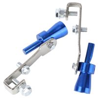 2pcs Sound Whistle Car Exhaust Pipe Aluminum Motorbike Blow Off Sound Maker Modified Tail Whistle ( Blue )