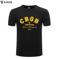 【New】 Punk Rock Music CBGB พิมพ์ผู้ชาย T เสื้อ Hip Hop T เสื้อผู้ชายผ้าฝ้ายแขนสั้นชาย Tshirt Streetwear Tee เสื้อ Homme ตลก