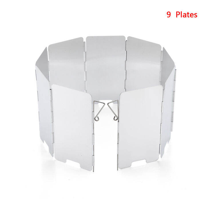 9-plates-foldable-gas-stove-windshield-outdoor-camping-cooking-burner-windproof-screen-aluminium-alloy-outdoor-stove-wind-shield