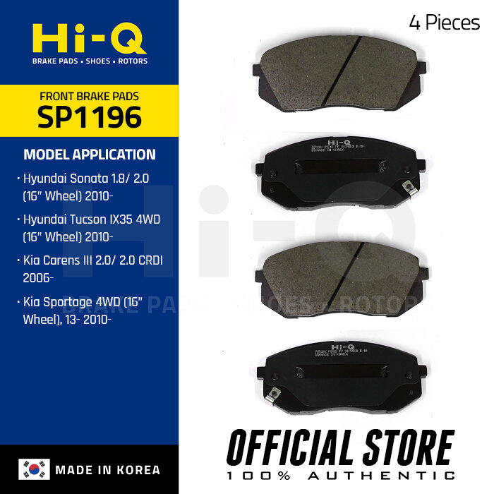 Hi-Q Front Brake Pads for Hyundai Sonata 1.8/2.0 2010-up, Tucson IX35 ...