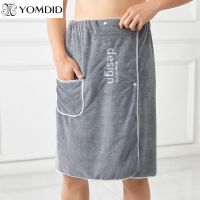 【DT】hot！ YOMDID Wearable Men Soft Microfiber Bathrobe With Adults Gym Beach Sauna Spa