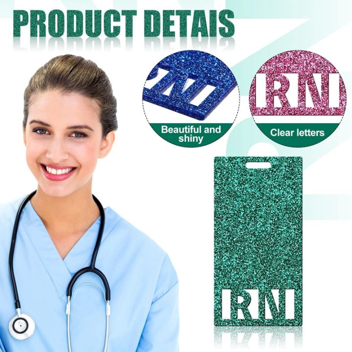 8-pcs-registered-nurse-rn-glitter-badge-5-7x11cm-badge-holder-rn-id-badge-card-for-nurse-coworkers-nursing-students