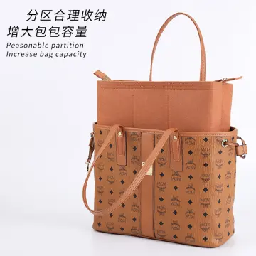 Mcm Monogram Visetos Logo Lion Liz Tote