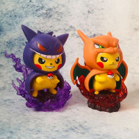 13Cm Pokemon Anime Figures Pikachu Cosplay Figure Bulbasaur Blastoise  Charizard Action Figurine Pvc Model Statue Dolls Toy Gift