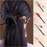 WW InterviewFashion Chinese Style Hair Sticks Vintage Wood Flower Chopstick Women Hairpins Clips Pins Wedding Hair Jewelry Accessories