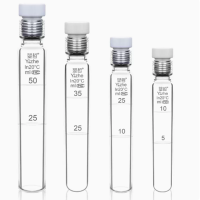 Lab สกรูแก้ว Colorimetric Tube Tetrafluoro Test Tube ขวด5102550100Ml กรดอะมิโนปิดผนึก Reaction Tube