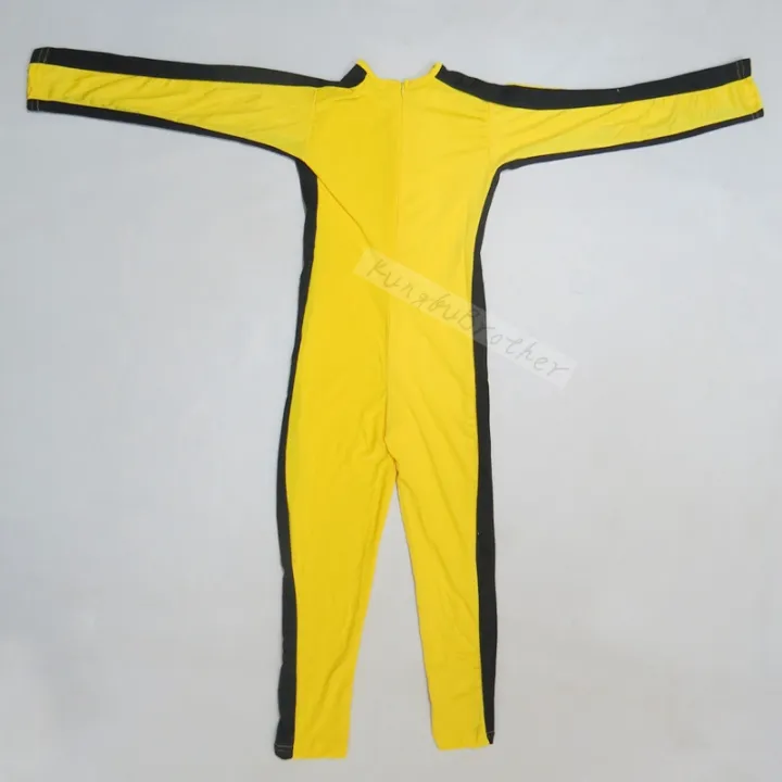 Jeet Kune Do Game Of Death Costume Jumpsuit Bruce Lee Classic Yellow Kung Fu Uniforms Cosplay