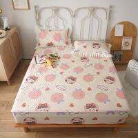 [COD] Cotton Printed Padded Fitted Sheet Thick Mattress Protector Bedspread Factory Supply Wholesale