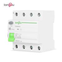 TONGOU เครื่องตัดการรั่วไหลของดิน DC RCCB RCD 4P 63A 30Ma 300Ma ชนิด B 10KA