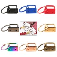 【CC】▧  50Pcs 25mm Keychain Split Fob Hardware with Rings Wristlet Cotton Tail Clip for Lanyard Luggage