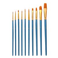 Artist Paintbrush Set Fine &amp; Flat Painting Brush ชุดแปรงทาสีสีน้ำสำหรับภาพวาดผ้าใบสีน้ำมันอะคริลิค Mininatures