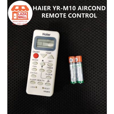 【 HAIER OLD 】YR-M10 AIRCOND AIR CONDITIONING REMOTE CONTROL FREE BATTERY REPLACEMENT ALAT KAWALAN PENGHAWA DINGIN เครื่องปรับอากาศรีโมทคอนล