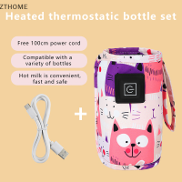 ZTHOME USB Milk Water warmer Travel รถเข็นเด็กฉนวนถุงเด็กทารกทารกทารกทารกทารกขวดนมแบบพกพาอุ่น