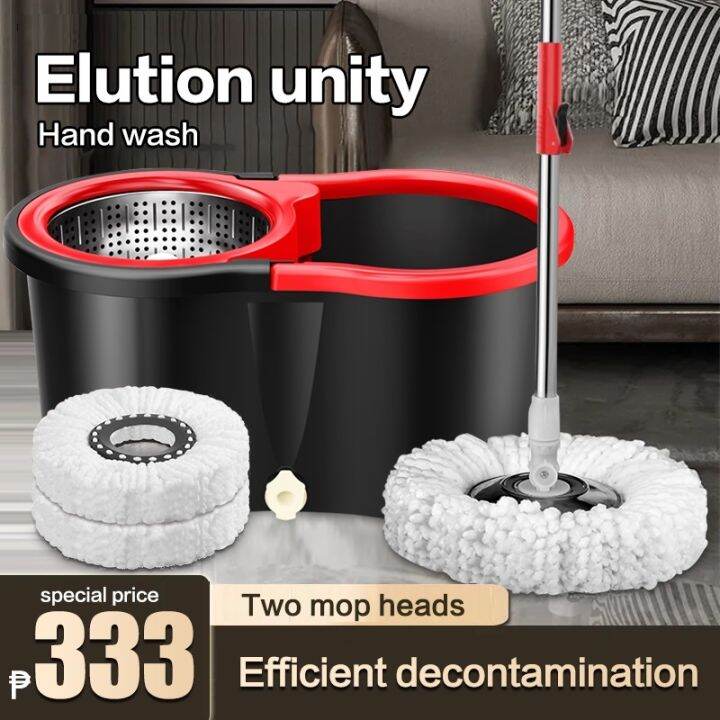 Rotary Mop bucket spin mop for floor cleaning tornado 360° Steel Wet