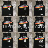 ✖□❣ ?[HOT SELLING]?21Season Spurs City Version Black21No. Duncan Jersey Parker High Quality Ginobili Basketball Wear GVZX