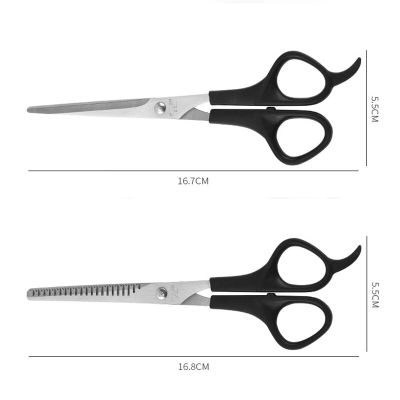 ‘；【。- 2Pcs Stainless Steel Hair Clippers Set Cutting And Thinning Scissors Barber Accessories Salon Hairdressing Shears Wholesale