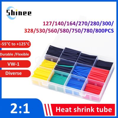 【YF】ↂ♣  Thermoresistant Tube Shrink Wrapping KIT Termoretractil shrink Assorted Pack Wire Cable Insulation Sleeve diy