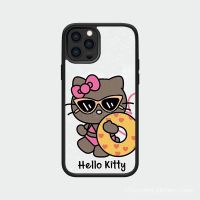 เคสโทรศัพท์มือถือแบบแข็ง กันกระแทก ลาย KITTY พร้อมแหวนขาตั้ง โลหะ สําหรับ Iphone 11 14plus 13mini 12 5ALC