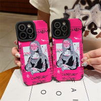 ซิลิโคนแบบหนังเคสอ่อนสำหรับ IPhone 11 12 13 14 Pro Max 7 8 Plus XR Xs Max SE 3 2022 Graffiti Mona Lisa เคสโทรศัพท์