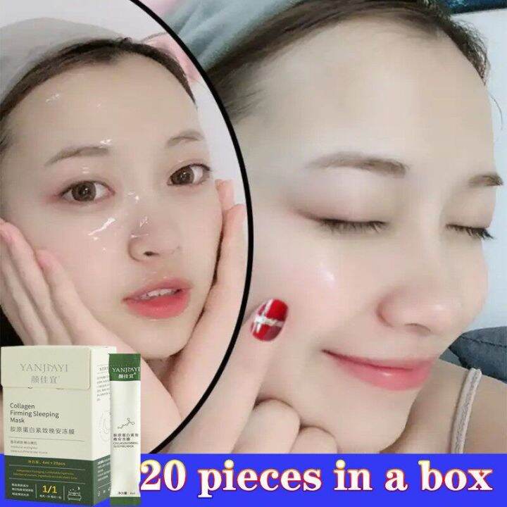 WIWA 20Pcs/pack Collagen Firming Jelly Sleeping Mask Collagen Compact