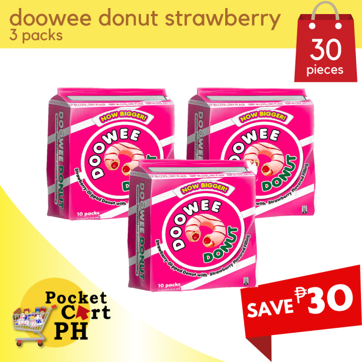 Doowee Donut Strawberry Bundle Of 3 Packs (Save P30) | Lazada PH