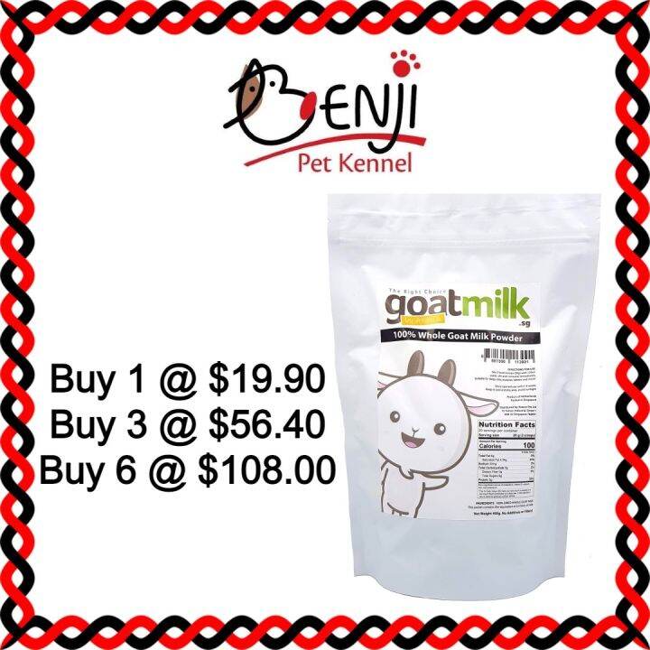 (Bundle) AtasCo. 100 Whole Goat Milk Powder for Dogs & Cats 400g