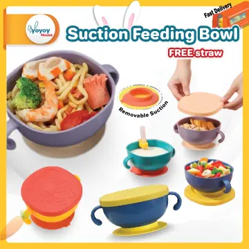 Babycare 3-in-1 Baby Feeding Snack Soup Bowl with Straw Infant Learning Dish
