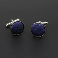 Classic Fashion Dots Solid Polyester Check Design Cufflink For Mens nd Cuff Buttons Cuff Links NO.31-39เครื่องประดับคุณภาพสูง