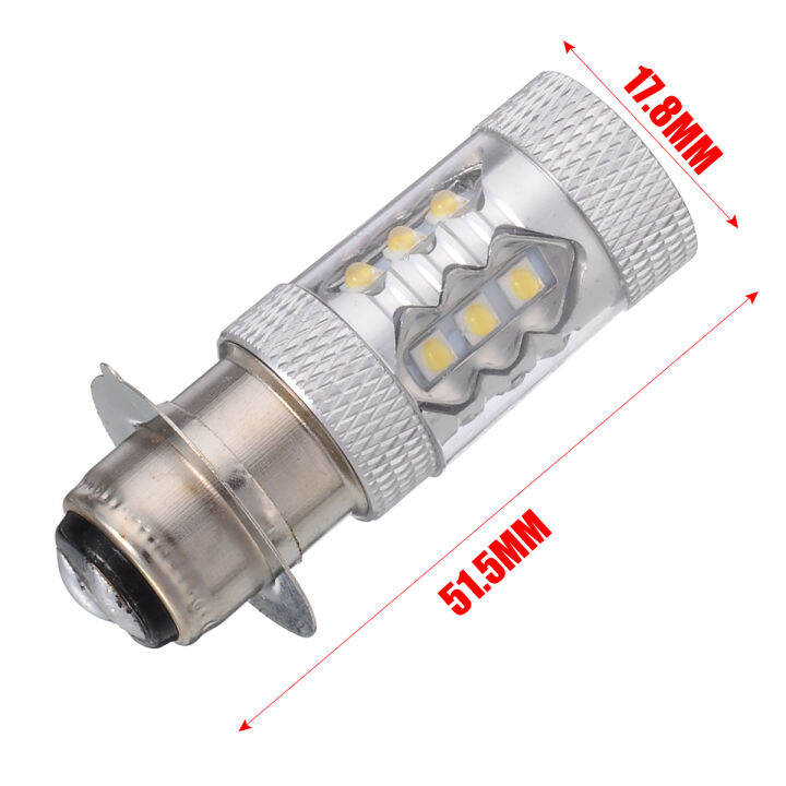 bokali-1x-h6m-p15d-20smd-80-วัตต์สีขาว-led-หลอดไฟหน้าสำหรับรถจักรยานยนต์รถ-atv-yamaha