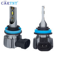 CarTnT 1คู่100W ไฟหน้ารถ3570 CSP ชิป20000LM H4 LED H7 H1 H3 H8 H11 9005 HB3 9006 6000K สีขาว Auto Fog Light