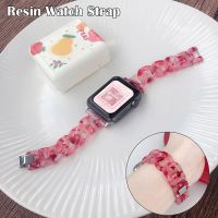 ♗☍► Resin Watch Strap for Apple Watch band 6 se 5 44mm 40mm chain for iwatch Series 5 4 3 2 1 band 42mm 38mm Loop Watchband Bracelet