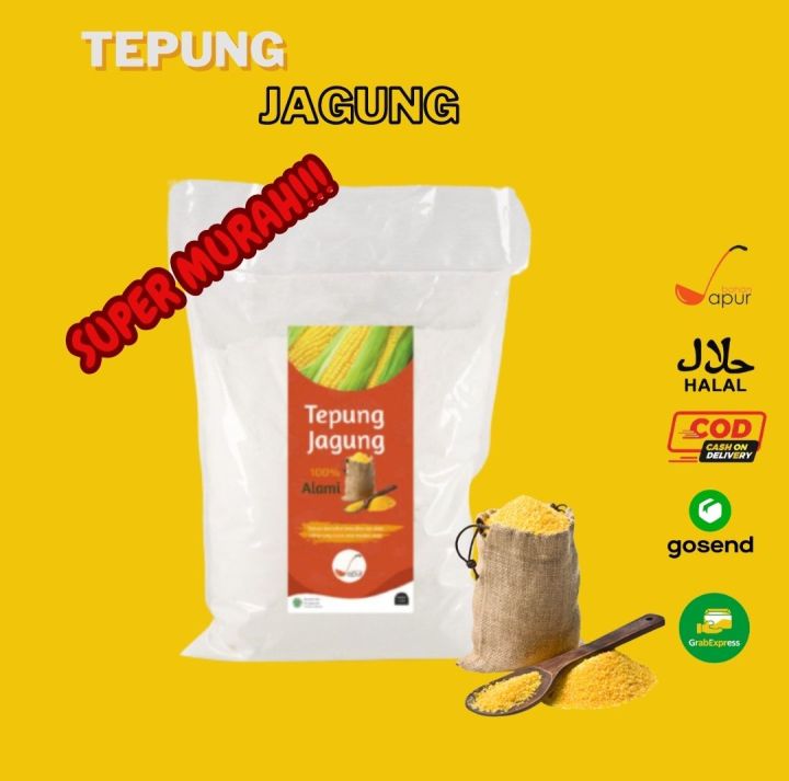 Tepung Maizena Sari Pati Jagung Murni Asli Tepung Jagung Halal Dapur Supplies Lazada 