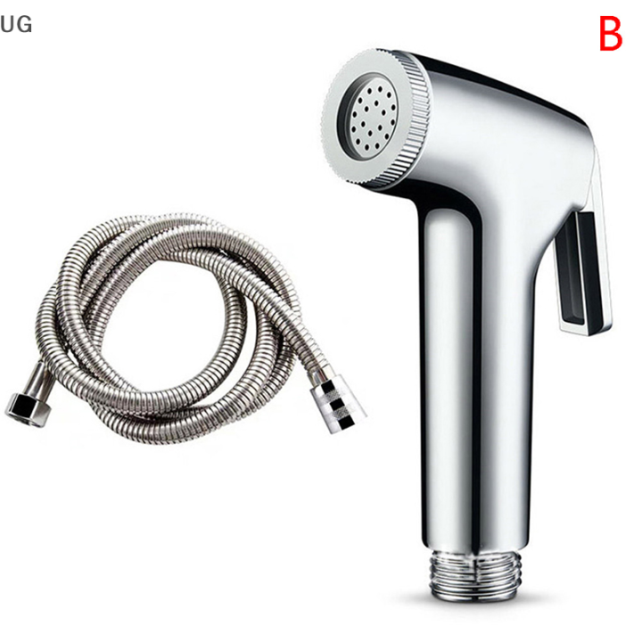 UG Chrome Bidet Spray Tap Hygienic Toilet Shower Head Hose Bathroom Flushing Lazada
