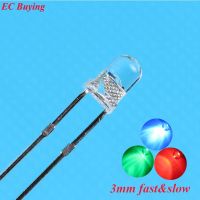 【CW】┋  50pcs/lot F3 3mm Slow/Fast Flashing 3 Colors Multicolor Flicker Emitting Diode Lamps Blinking