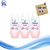 Rexona Roll-on White Fresh Rose 50 ml x 3. เรโซนา โรลออน แอดวานซ์ ไวท์เทนนิ่ง เฟรชโรส 50 มล. แพ็ค 3 หลอด