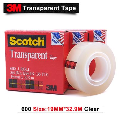 3M Scotch 600 One Side Sticky Transparent Tape for Print, Ink Testing Tape, Tracelessness, Office Use