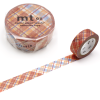 mt crayon check MTEX1P206 เทปตกแต่งวาชิ ลายตารางเครยอน แบรนด์ KAMOI mt masking tape ประเทศญี่ปุ่น