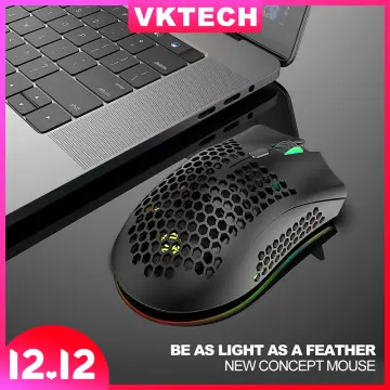 Wireless Gaming Mouse Rechargeable USB PC Gaming Mouse RGB Backlit Mouse  Ergonomic Optical Mice W/Honeycomb Shell for PC Computer Laptop 