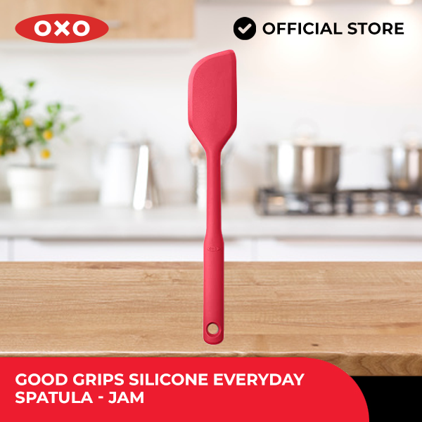 New OXO Good Grips Silicone Heavy Heat Resistant Red Scraper Spatula