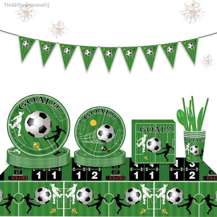 football-theme-tableware-paper-cups-plates-for-soccer-birthday-party-decorations