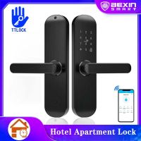 Ttlock Tthotel แอปพลิเคชั่นความปลอดภัยประตูล็อคอัจฉริยะรหัสผ่านอิเล็กทรอนิกส์แป้นพิมพ์รหัสดิจิตอลโรงแรมอพาร์ทเมนท์ที่พักอาศัย Airbnb