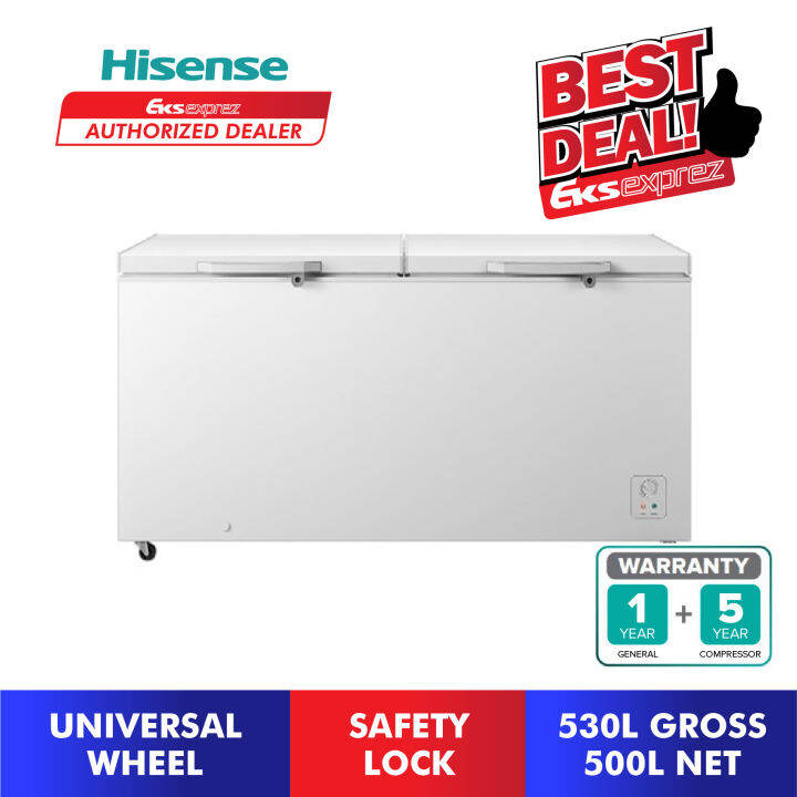 [FREE SHIPPING] Hisense Chest Freezer (530L) FC650D4BWB with Safety Lock and Universal Wheel