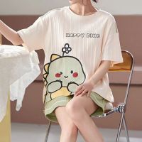 ◑ 100 Cotton Women Pajama Set Summer Sleepwear Shorts Cute Pijamas Girls Homewear Short Pants Cartoon Home Clothes Pyjama Cartoon