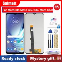 Salmatt จอแอลซีดีไอพีเอซต้นฉบับสำหรับ Motorola Moto G50 5G /Moto ชิ้นส่วนจอสัมผัสแอลซีดีของเครื่องแปลงดิจิทัล G50สำหรับ Motorola Moto G50 5G Moto หน้าจอ G50