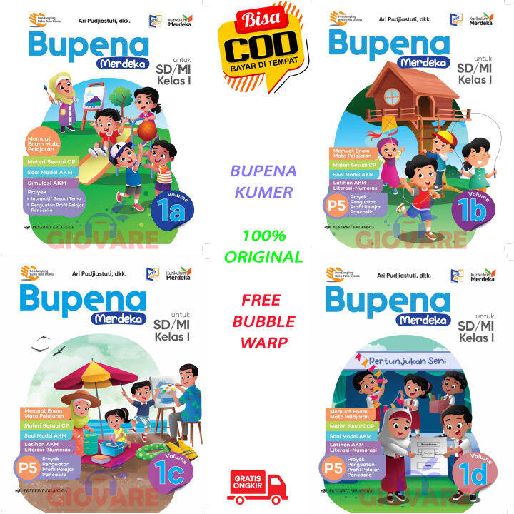 BUKU BUPENA 1A 1B 1C 1D ERLANGGA KURIKULUM MERDEKA | BUPENA MERDEKA ...