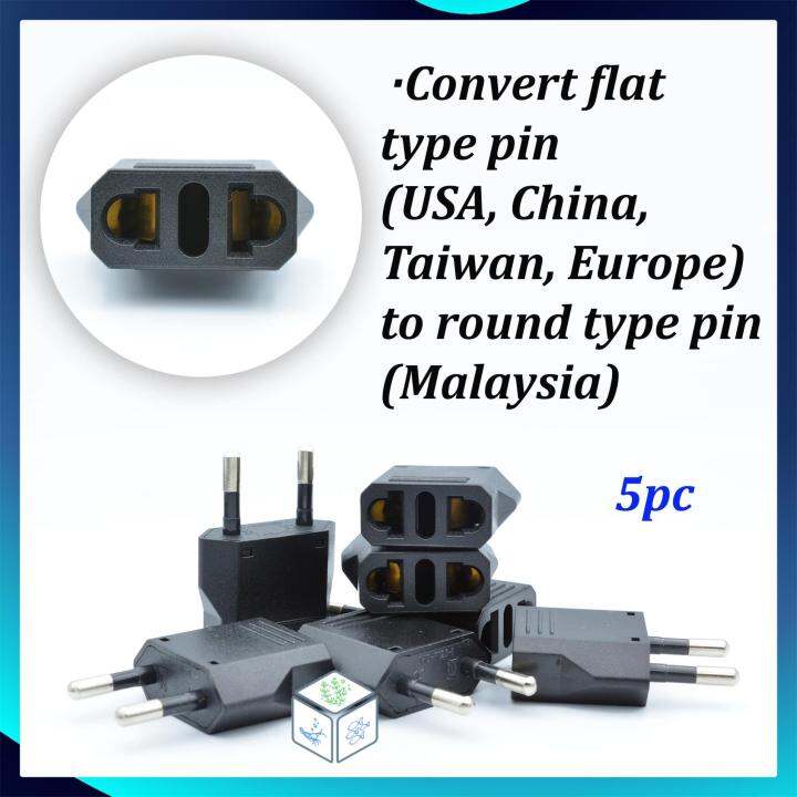 2 pin adapter plug converter (5pc) Lazada