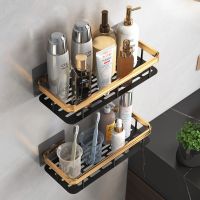 Bathroom Shelf Without Drilling Makeup Organizer Mental Corner Shelf Shampoo Storage Shelf Shower Wall Rack Bathroom Organizer